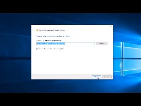 how to unzip a file windows
